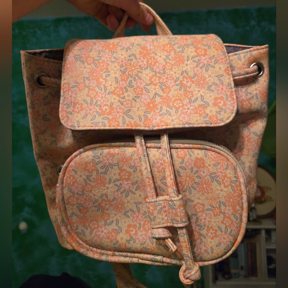 SOLD Wild Fable Mini-Backpack (Floral, Pastel Yellow, Pink, & Orange)
